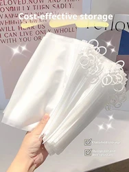 10pcs Simple ins Wind travel portable cosmetic sub-pack double-sided frosted transparent zipper storage and finishing packaging