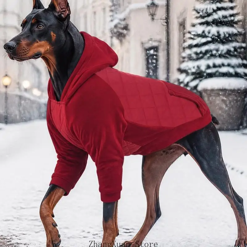 Zwei Kapuzenjacken für Hunde mit Vorderärmeln, Wintermantel für Spaziergänge bei kaltem Wetter, 3 x – Detail 7