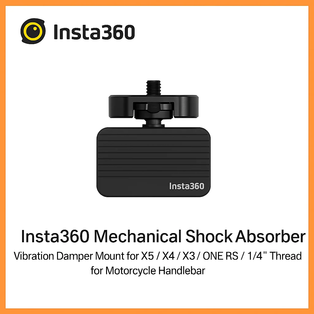 Insta360 Mechanical Shock Absorber | Vibration Damper Mount for X5 / X4 / X3 / ONE RS / 1/4'' Thread for Motorcycle Handlebar