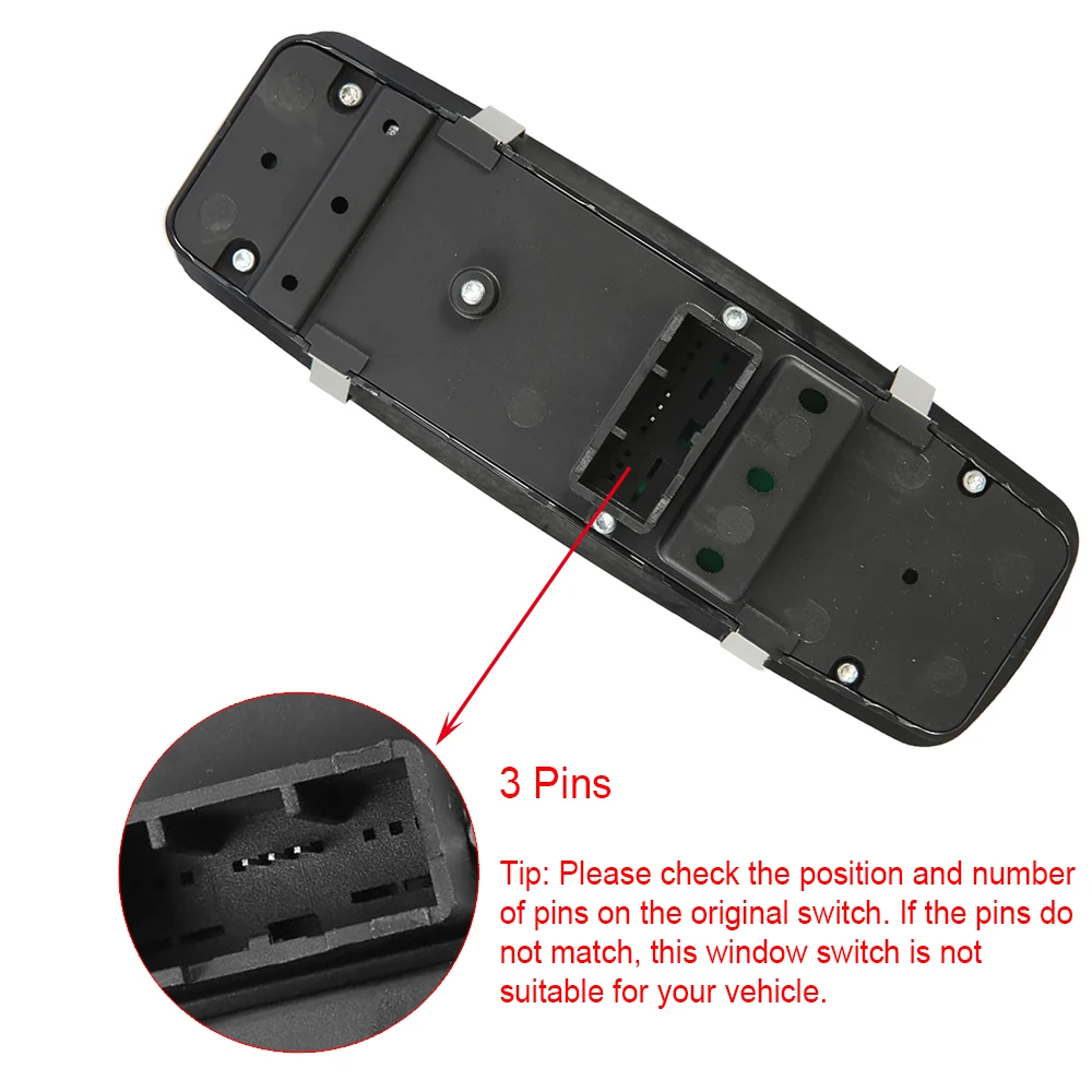 مناسبة لكرايسلر باسيفيكا 2017-2023 مفتاح نافذة الطاقة الجانب الأمامي الأيسر للسائق مفتاح نافذة الطاقة 68234092AC #2