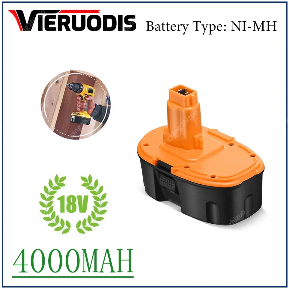 

18V 4000mAh Ni-MH Battery For Dewalt DC9096 DE9039 DE9096 DE9098 DE9503 DC212 DC330 Cordless Drill Replacement Battery