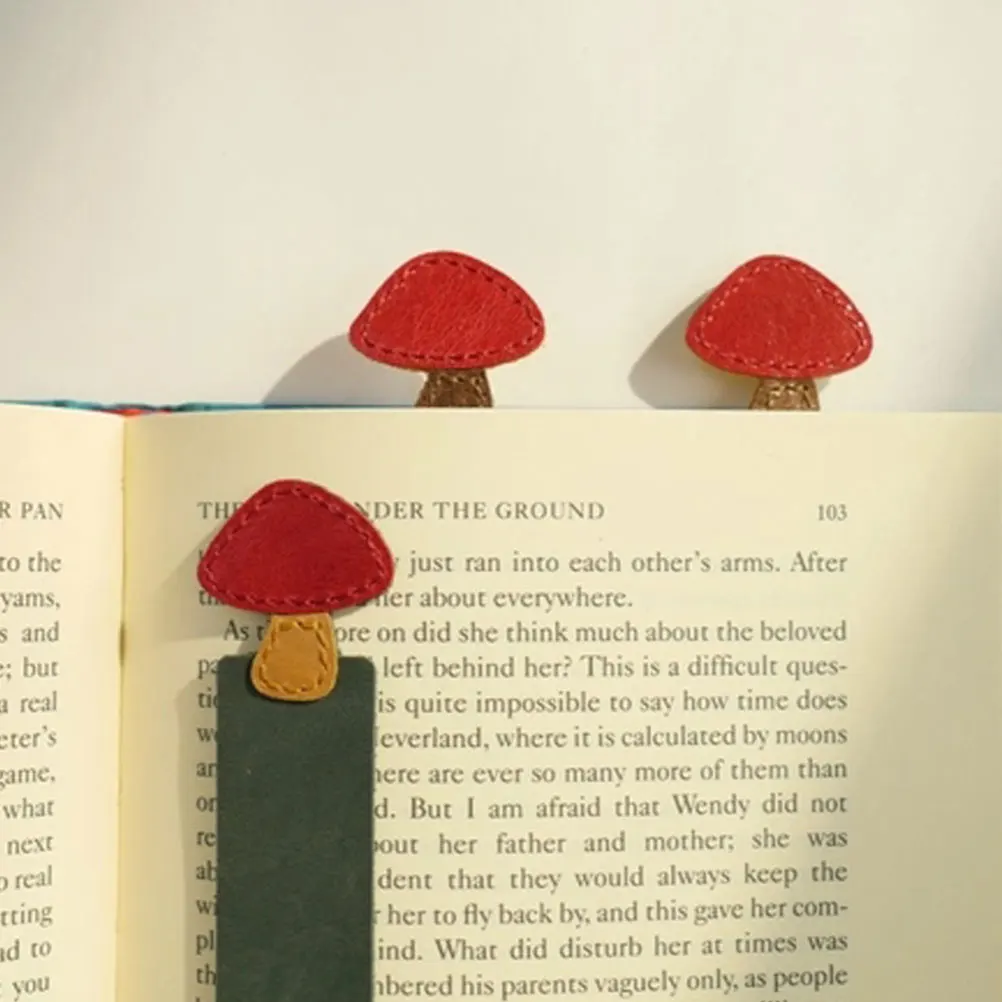 

3Pcs Artificial Mushroom Bookmarks Decorative Reading Accessories Page Markers Artificial Bookmark