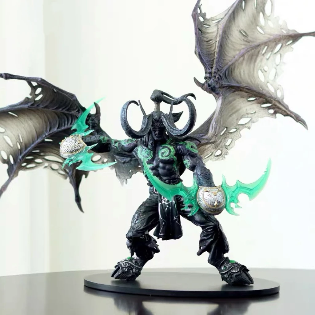

Bandai In-Stock World of Warcraft Illidan Demon Hunter Wrath of Light and Shadow Poseable Game Model Ornament Gift for Boys