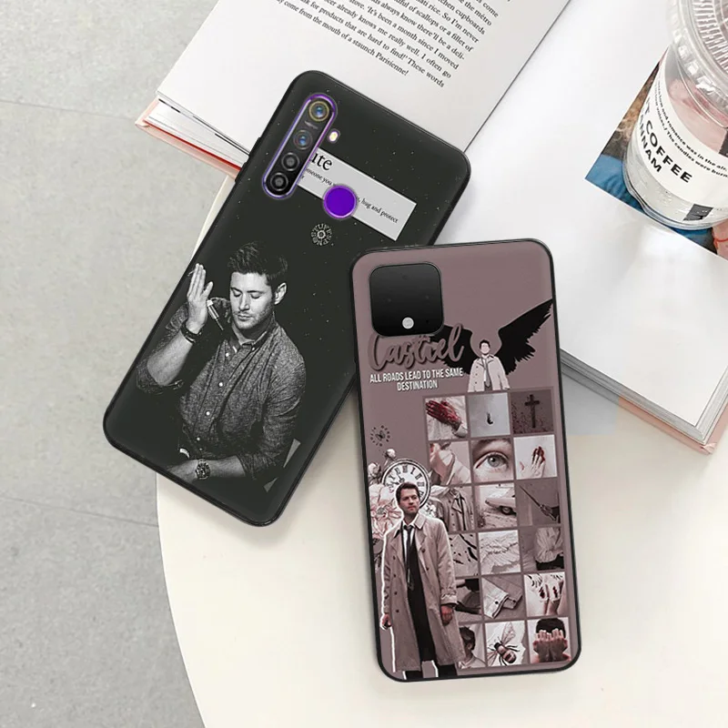 Phone Case for Pixel 8 Pro 8a 7a 6a 7 6 Motorola G200 Edge 40 30 20 One Fusion Supernatural Crowley Soft Black Anti-Drop Cover