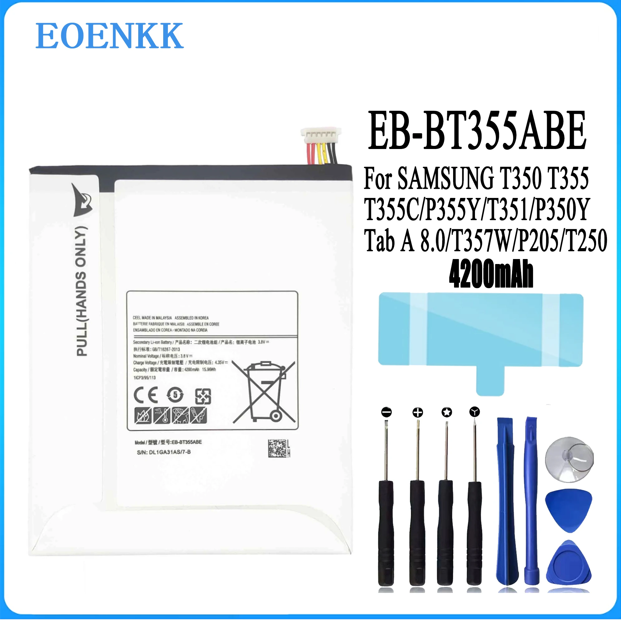 

EB-BT355ABE Battery For Samsung GALAXY Tab A 8.0 T355C GALAXY Tab5 SM-T355 SM-T350 SM-P350 P355C SM-P355M T355 Capacity