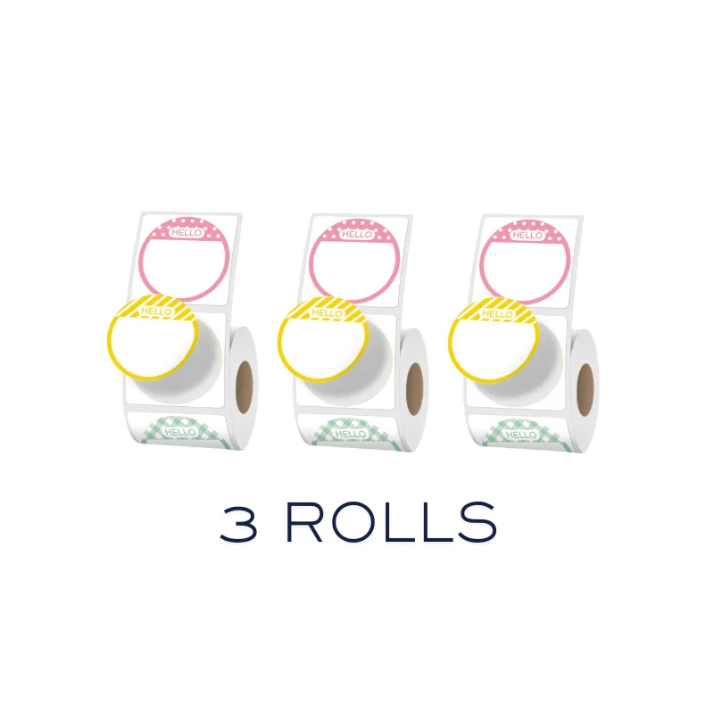 Colorful Circular Label Adhesive Paper Thermal Sticker Suitable for SINMARK Phomemo Portable Printer