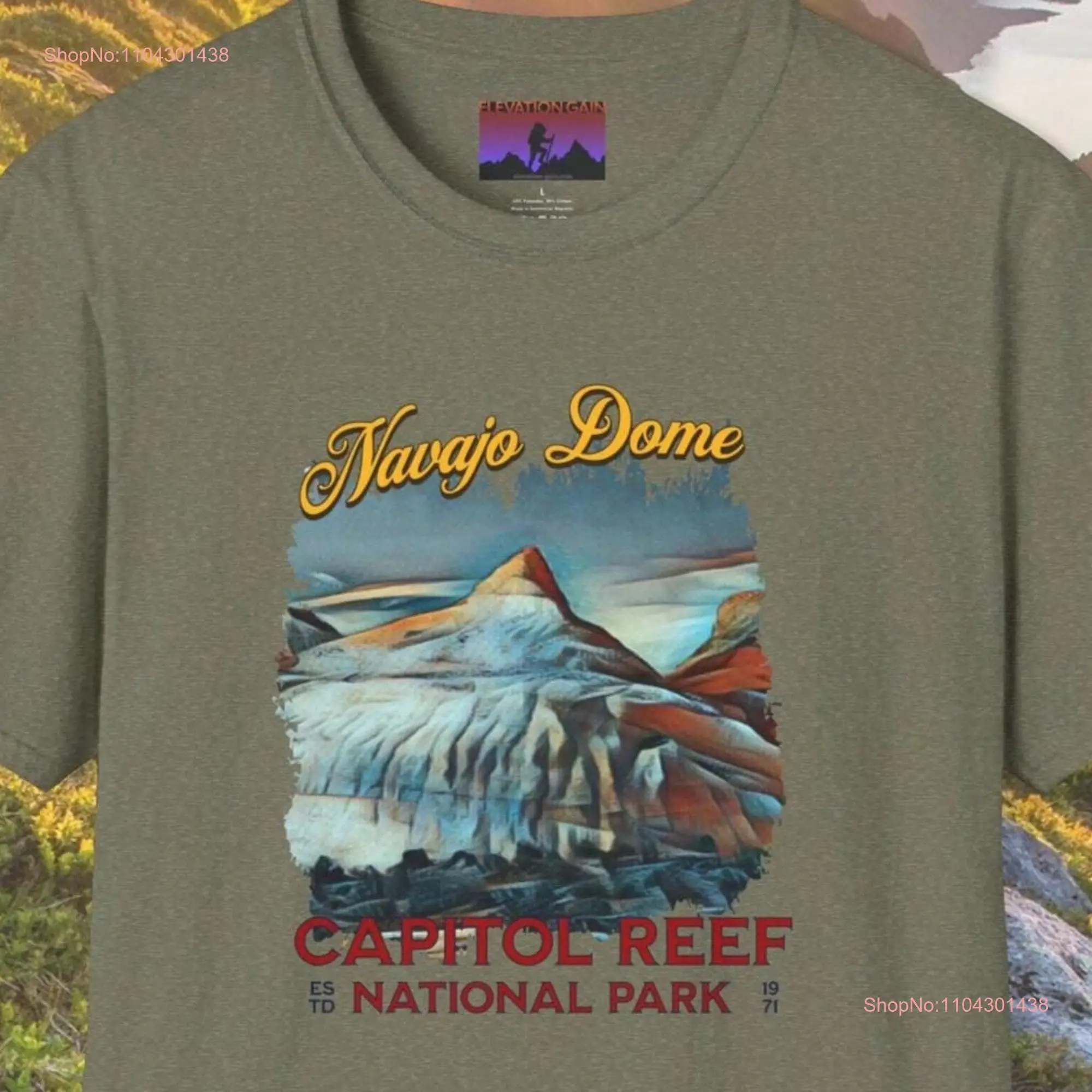 Capitol Reef National Park T Shirt Navajo Dome Outdoor Adventure Nature Lover Family Vacation Hiking