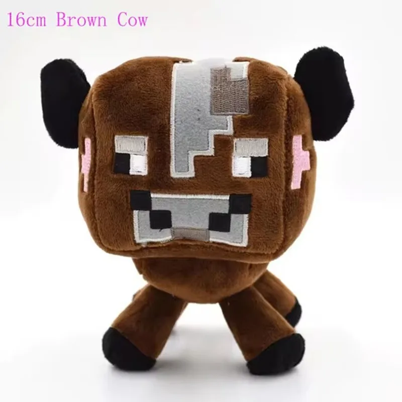 16cm Brown MC Baby Cow Plush Stuffed Toys Game MC Brown Cow Plush Soft Toy Brinquedos Gifts for Kids Children