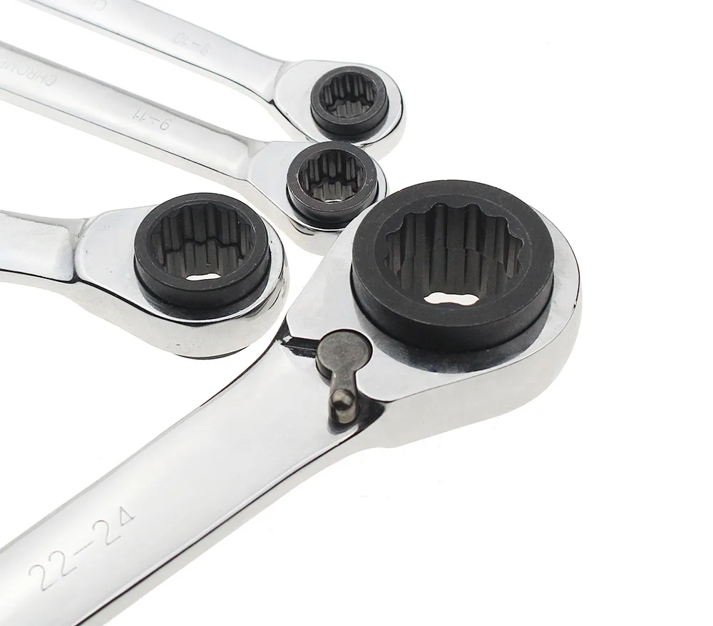 Llave de trinquete de doble extremo, herramientas manuales bidireccionales, multifunción, 4 en 1, 1 unidad