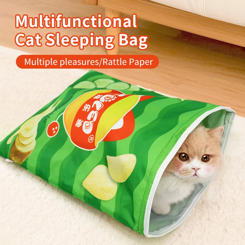 

Складная интерактивная игрушка для кошек: сумка-пряталка с плюшевым мячиком, подарок на день рождения для питомцев, дизайн в виде мышиной норы, развлекает кошек