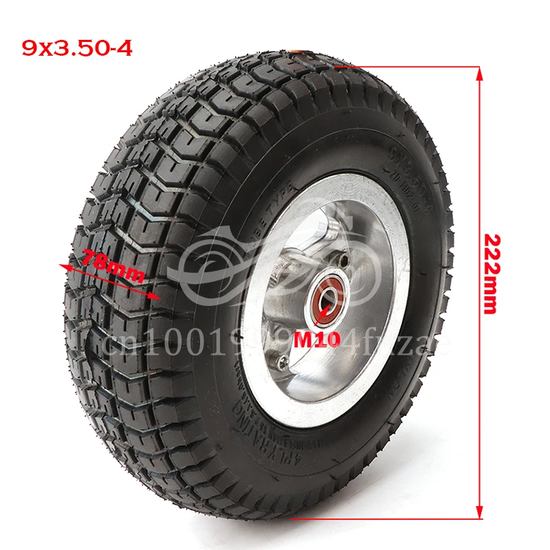 Motorcycle Accessories 9x3.50-4 Pneumatic Tire With Wheel Hub For Electric Tricycle Elderly Electric Scooter Tire 9 Inch Tire