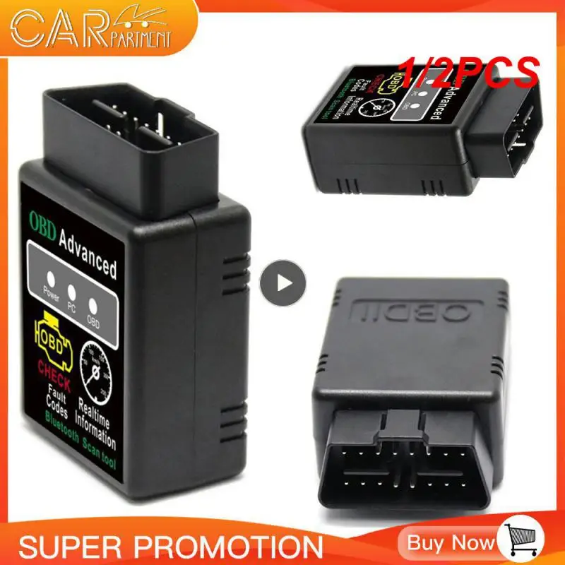 1/2PCS HHOBD Advanced ELM327 Bluetooth OBD2 HH OBD V1.5 Check Fault Code Erase Trouble Code Scanner for Car Diagnostic