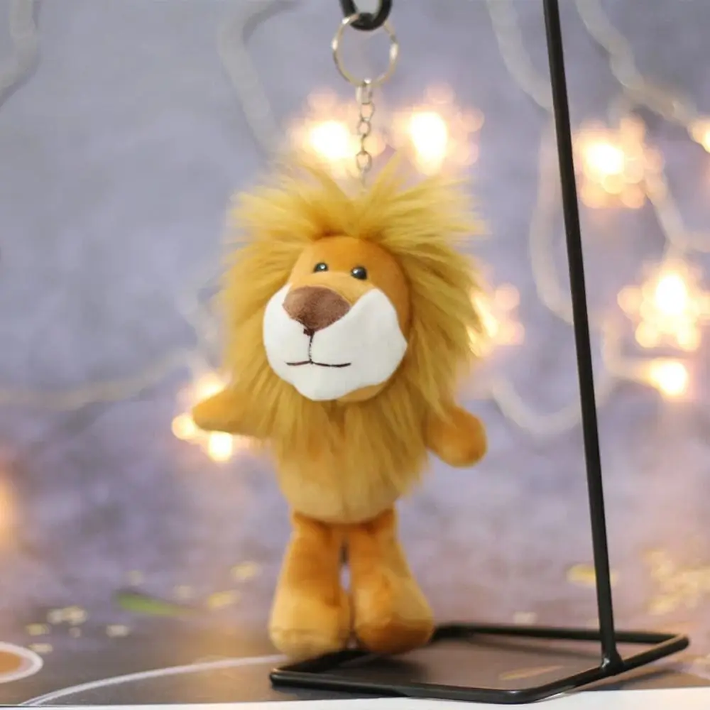 

Accessories Bag Charm Key Chain Backpack Pendant Car Keyring Key Ring Little Lion Doll Plush Keychain Keychain Plush Doll