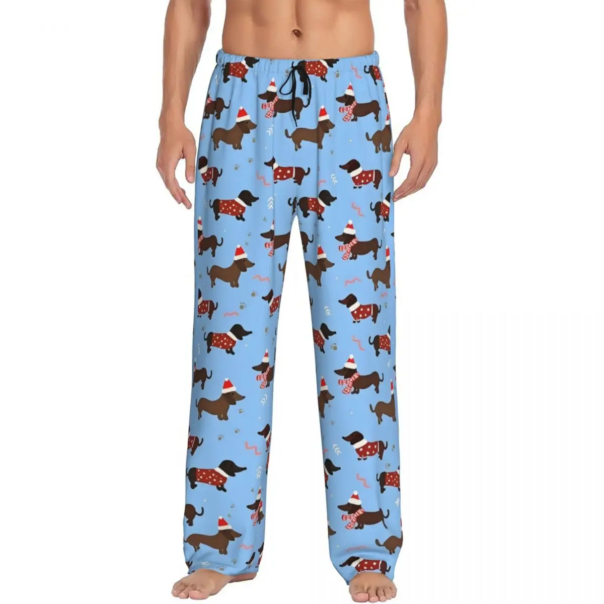 

Custom Print Men Dachshund Dog Pajama Pants Sausage Dogs Sleepwear Sleep Lounge Bottoms with Pockets