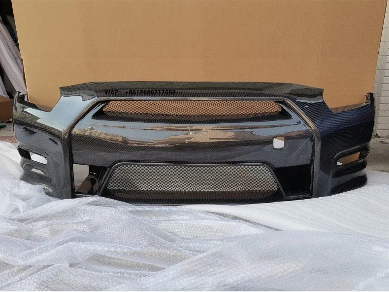

For 08-13 R35 GTR OEM Style Carbon Fiber Body Kit DBA Front Bumper