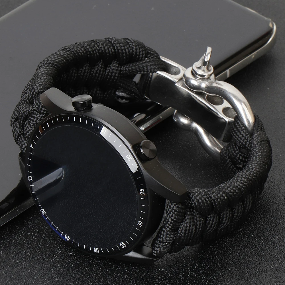 20mm 22mm Braided Strap For Samsung Galaxy Watch 3/4/5 41/45mm 40/44mm 42/46mm Band For Huawei GT3 GT 2e GT2 Nylon Rope Bracelet