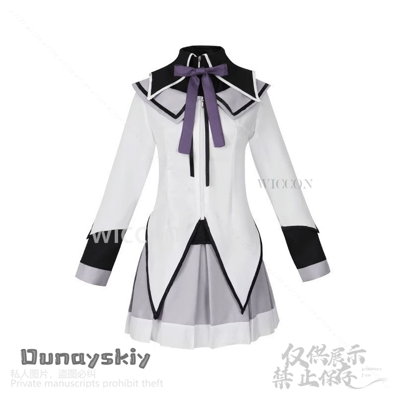 Anime puella magi madoka magica cosplay akemi homura traje lolita vestido peruca headwear para meninas halloween natal personalizado