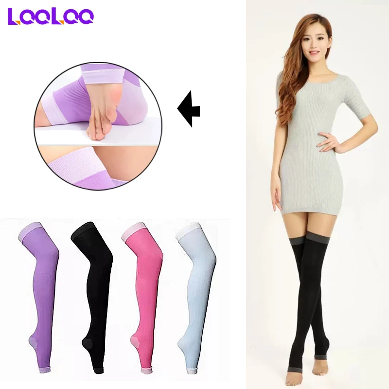 

1Pair Legwarmers Women's Tight Fitting, Slim Fit Warm Leg Socks, Burn Fat Thin Socks, Sleep Slim Fit Compression Socks