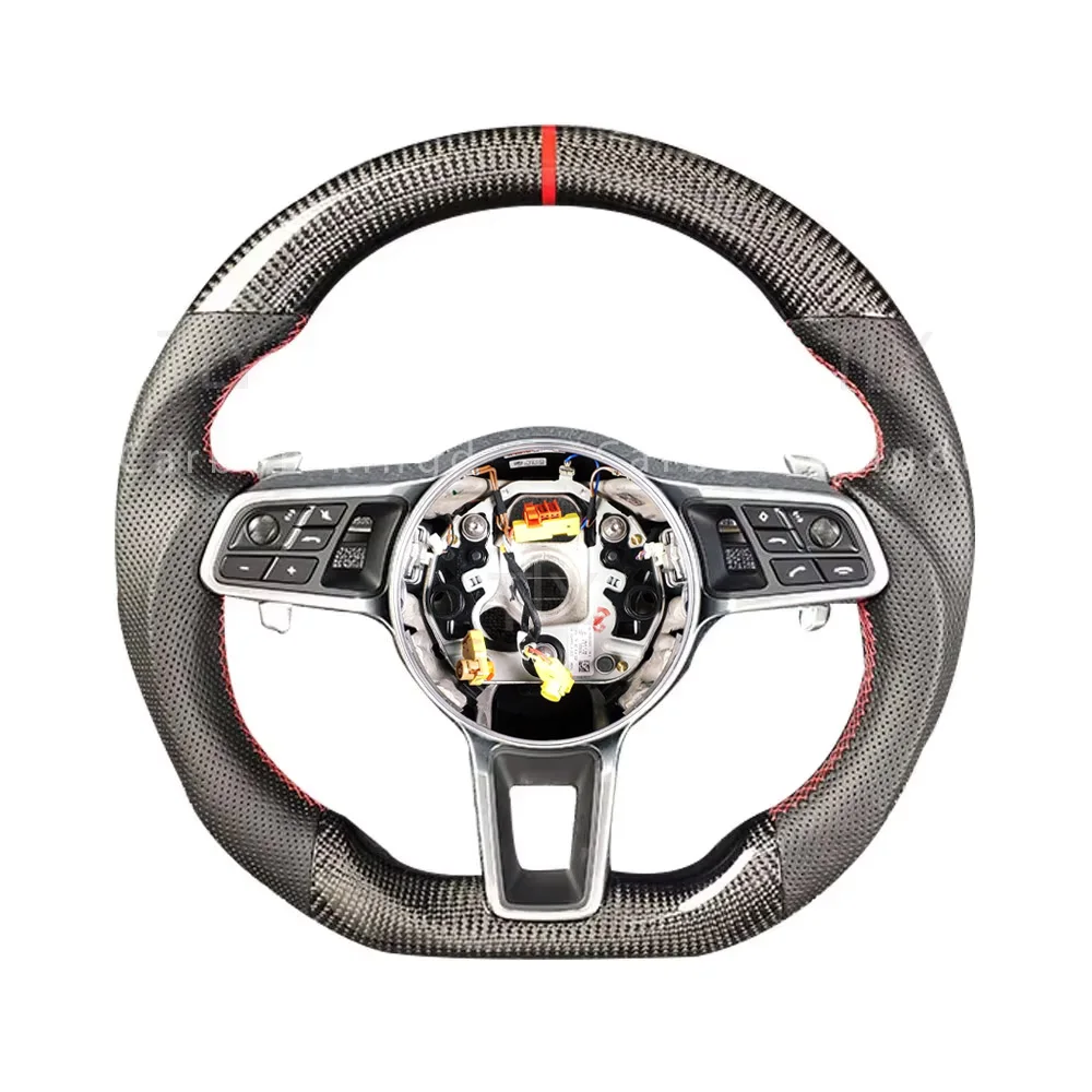 

For Porsches 911 971 996 987 997 Genuine Carbon Fiber Steering Wheel for Cayenne MACAN Panamera Steering Wheel