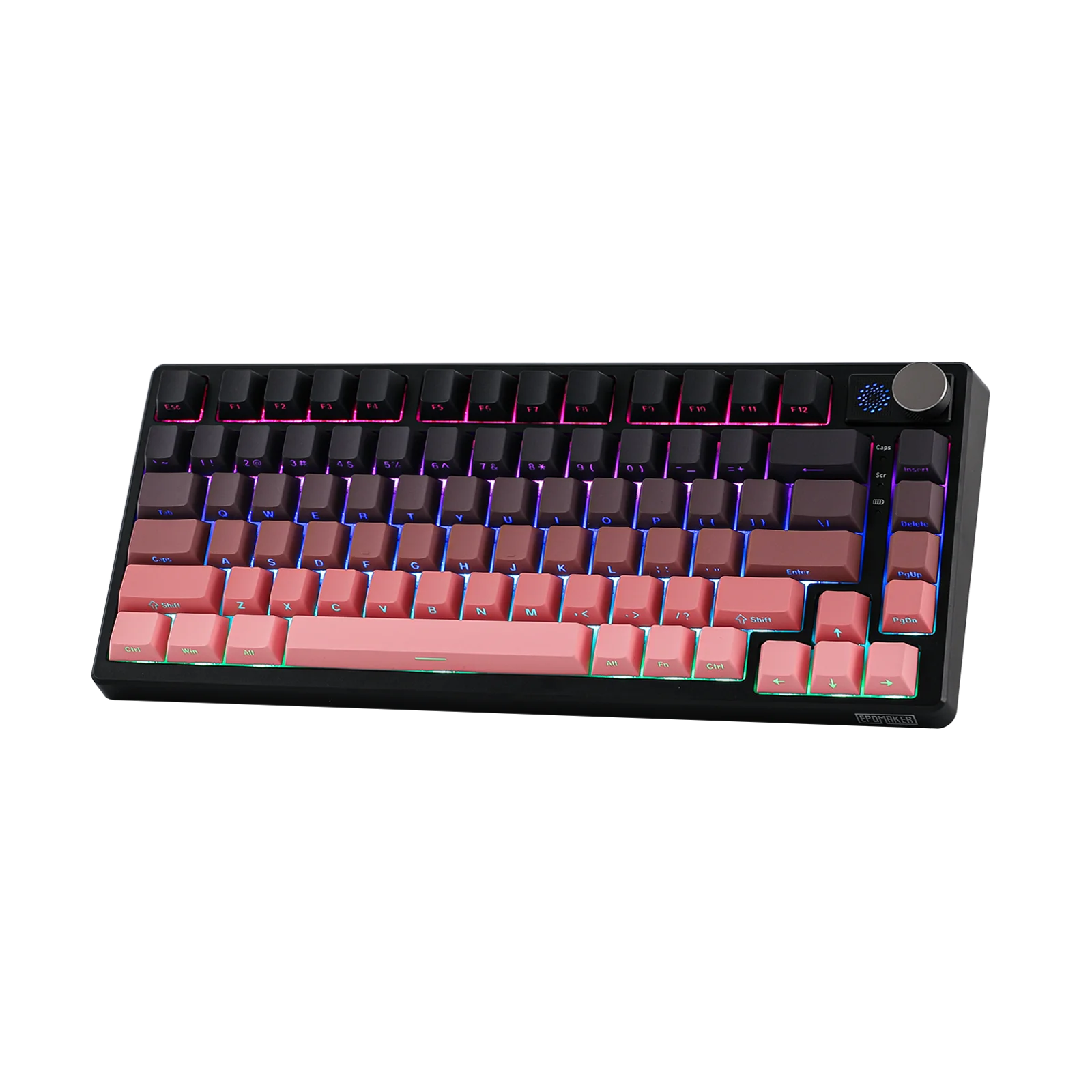 

EPOMAKER HE75 Tri 75% ANSI US Form Factor Wired/BT5.0/2.4GHz Wireless NKRO Mechanical Keyboard with Interchangeable Knob Module