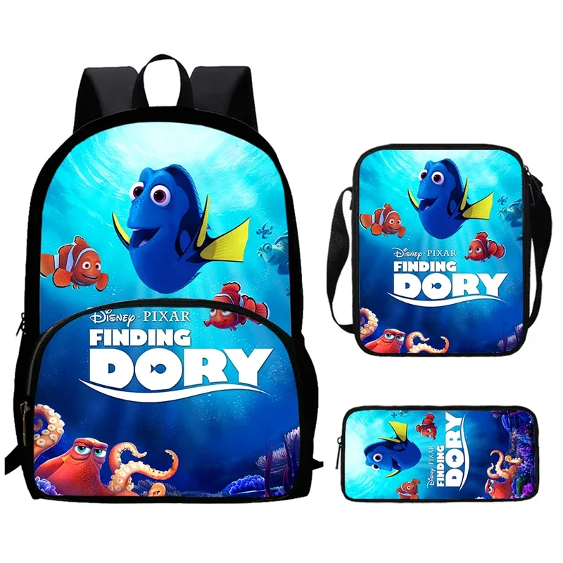 Finding Nemo Child School Backpack with Front Pocket,Shoulder Bags,Pencil Bags for Aged 5-10,Cartoon School Bags for Boys Girls