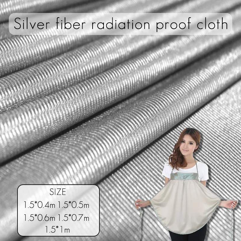 

EMF EMI RF RFID Shielding Anti Radiation Protection Fabric Conductive Shielding Blocking Silver Fiber Fabric DIY Maternity Dress