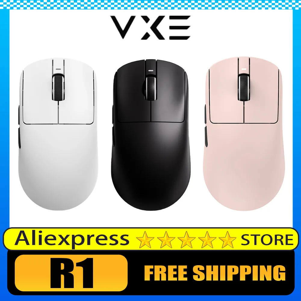 Vgn Vxe Dragonfly R1 Wireless Mouse PAW3395 SMARTSPEED X Low Delay E-Sports Gaming Mouse 48g Lightweight PC Gamer Accessories