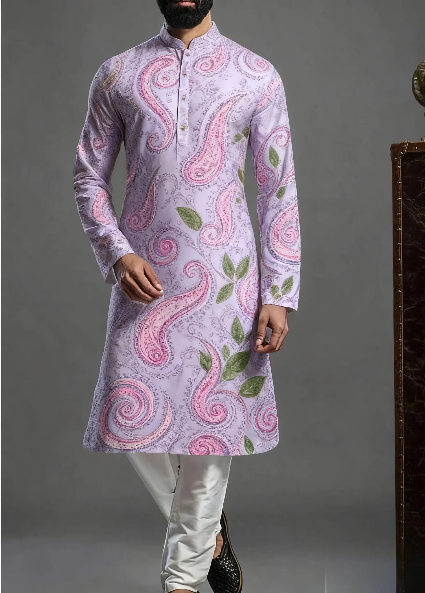 Men's digital printed patterns with various kurta vardha fashion, casual fit, regular robe suitable for all occasions