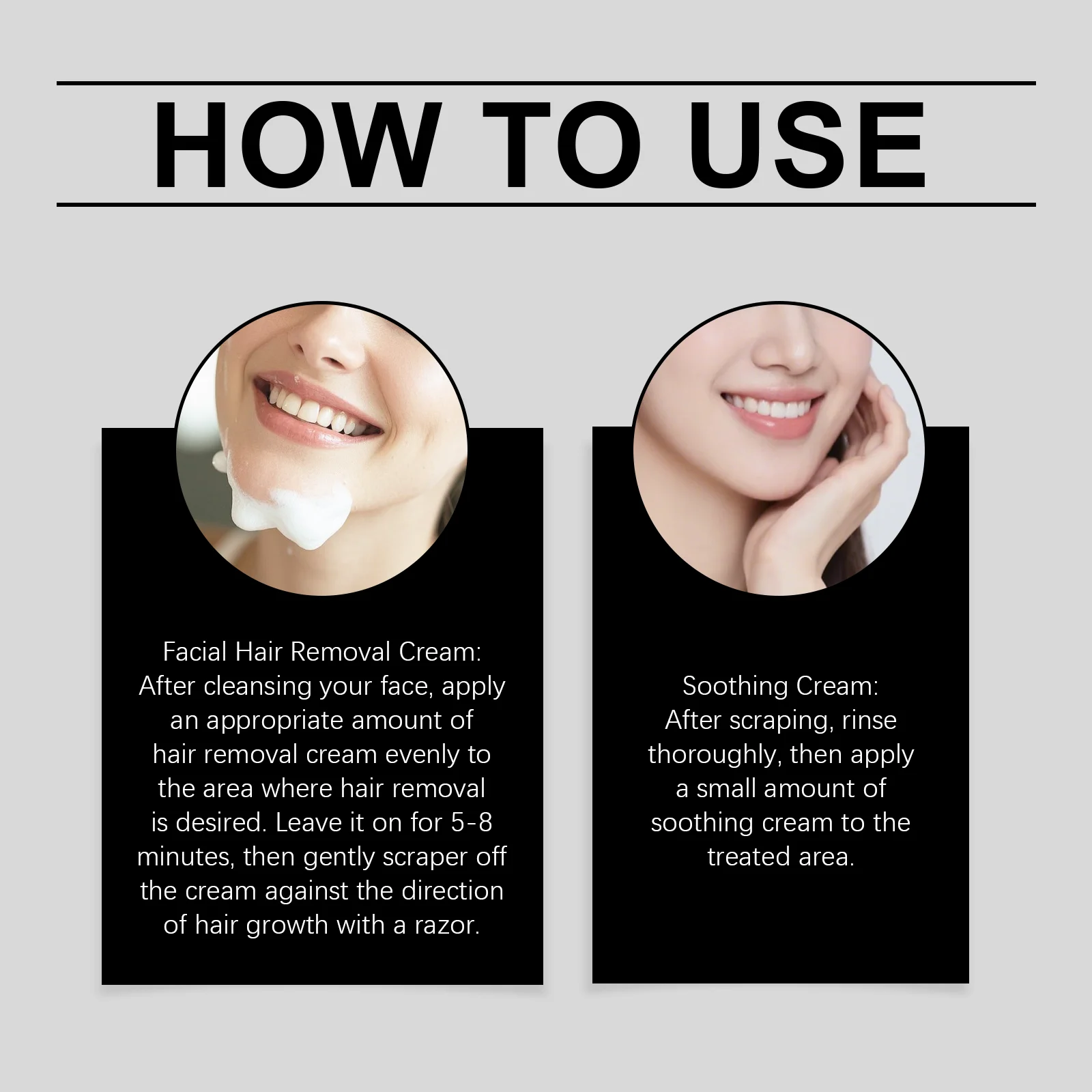 Facial Hair Removal Cream Fast Painless Lip Hair Remover For Men Women Painless Gentle Facial Removal Cream Aloe Moisturizing