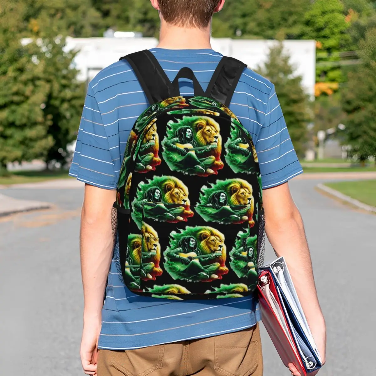 Bob Marley One Love Backpack Student BookBag Men Women School Bag Laptop Shoulder Bags