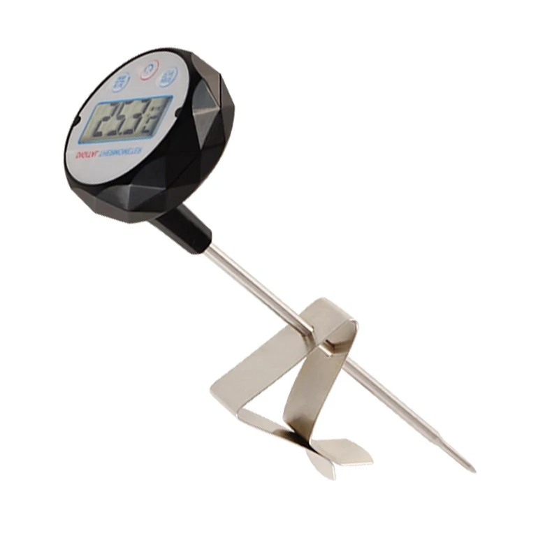 Termómetro de acero inoxidable para café expreso, para controlar la temperatura cuando espumar leche, para cocina, barbacoa, comida, carne, pavo, leche-A22G