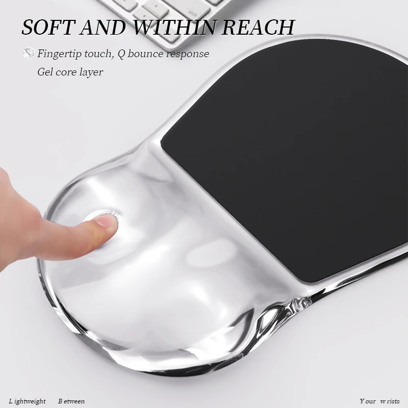 

Ergonomic Mouse Pad Wrist Support，Home computer anti slip silicone rubber soft mouse padRelieve Wrist Pain Gel Mouse pad，