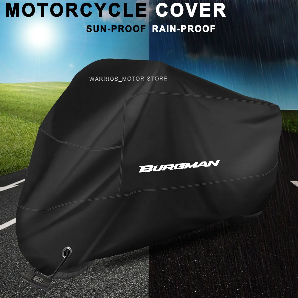 For SUZUKI Burgman 400 650 125 AN400 AN650 AN Motorcycle Cover UV Protection Dustproof Snowproof  Motorcycle Waterproof Cover