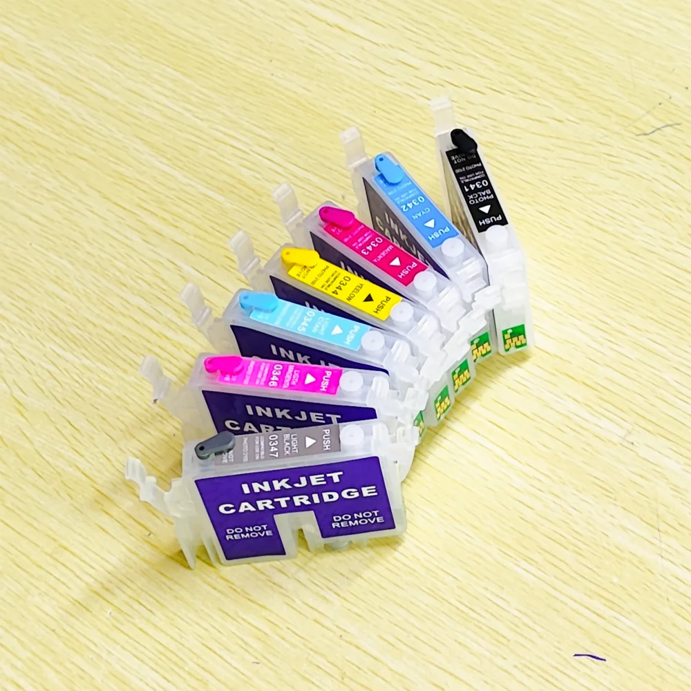 

T0341-T0347 Refillable Ink Cartridge With ARC Chip For Epson Stylus Photo 2100 R2100 2200 R2200 Printer
