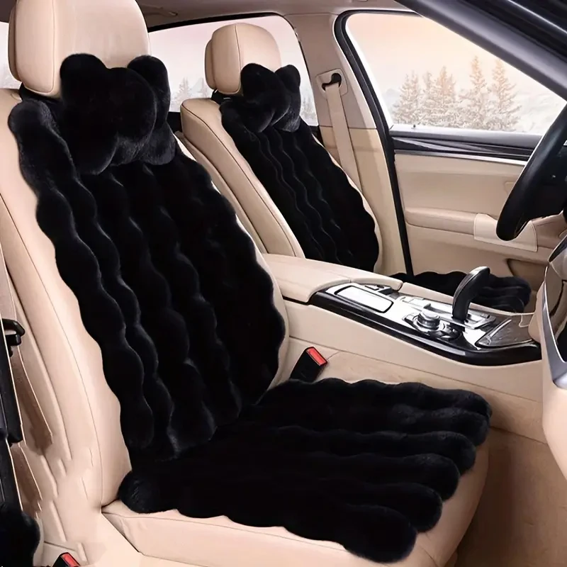 

Winter Car Seat Cover Warmth Breathable Cushion for Most Vehicles Travel Business Trip Daily Commute Car Interior Accessories