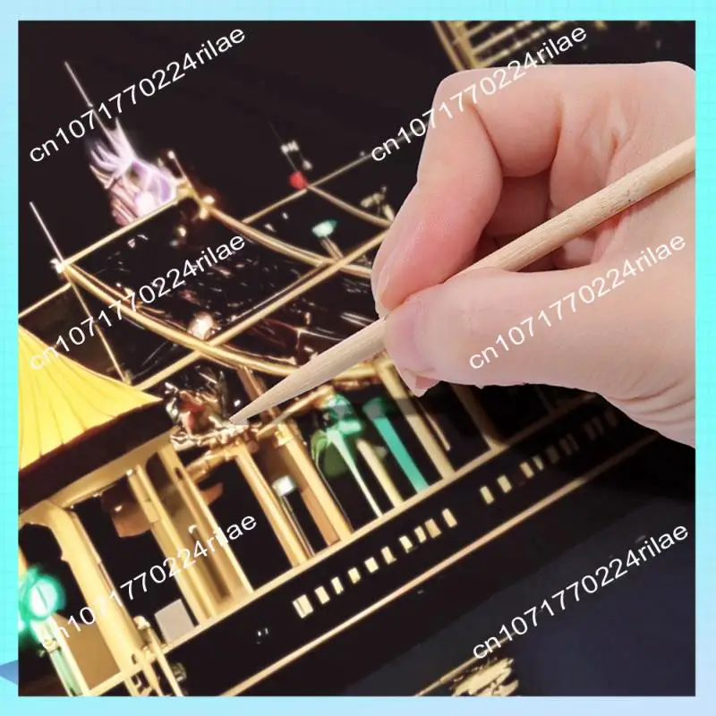 A17Z Handmade Accessories Adults Scratching Drawing Decompression Tool Toy Scraping Painting Birthday Gift DIY Craft