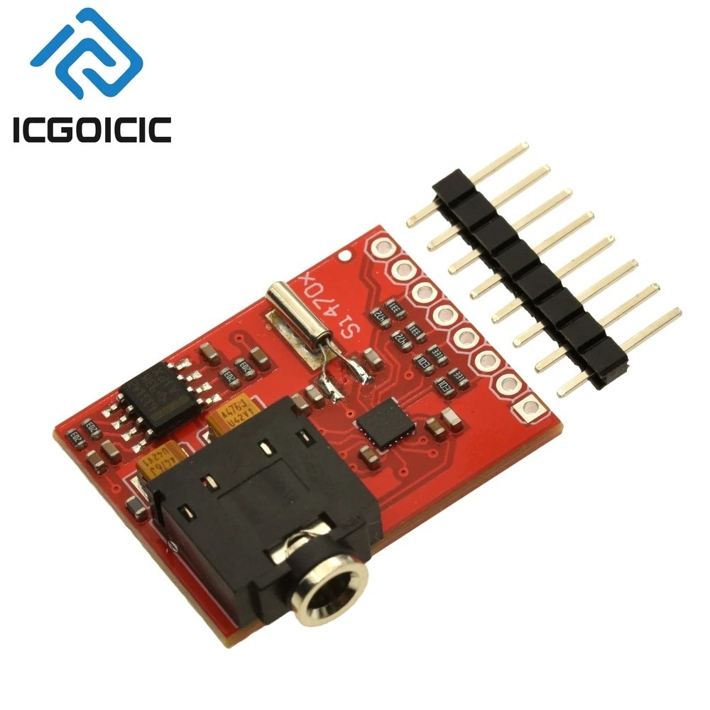 1-10PCS FM-radio-ontvangermodule met RDS – Si4703 compatibel, I2C-interface voor Arduino ESP32 Raspberry Pi audioprojecten