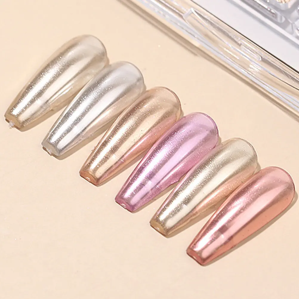

1 Box Shiny Nail Color Powder with Mirror Effect Glitter for Nail Art Design Manicure Decoration Holographic Metallic Pigment