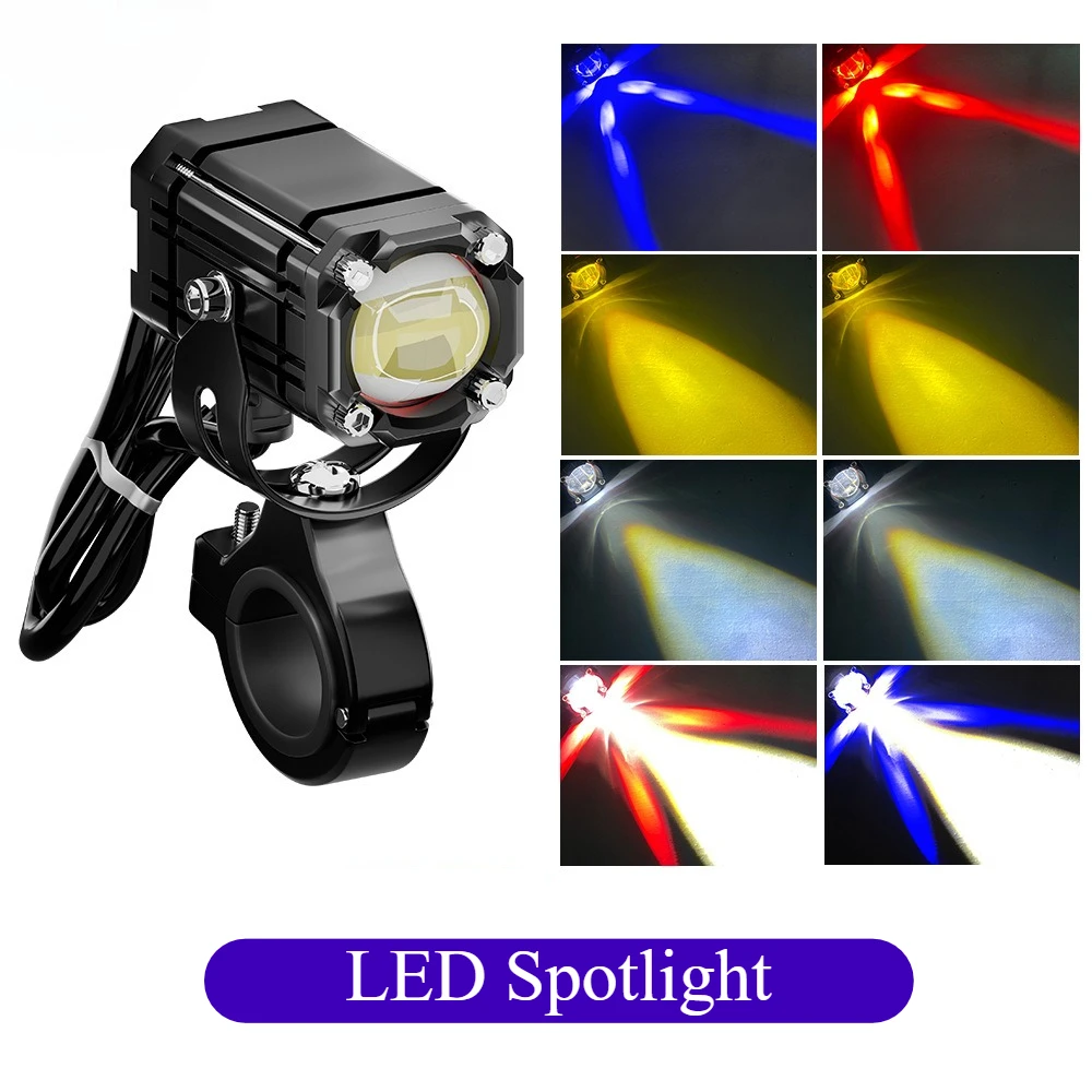 

Motorcycle LED Spotlight 12V Hi/Low Beam Fog Lamps Waterproof Driving Fog Lamp for Car Trucks SUV UTV