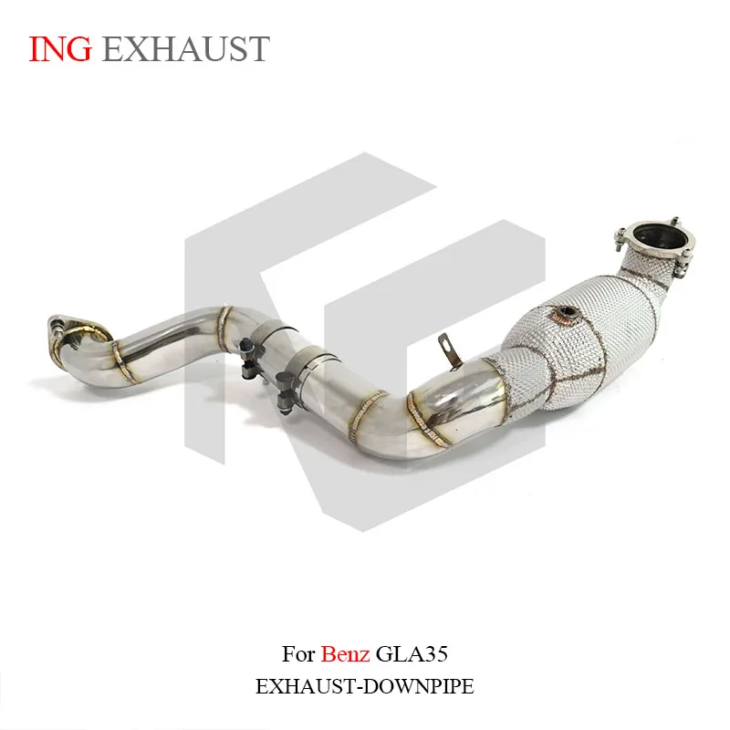 

ING High Performance Ss304 Cataly Header Downpipe for Mercedes BENZ GLA35 3.0 Modification Exhaust Engine Muffler Escape Pipe