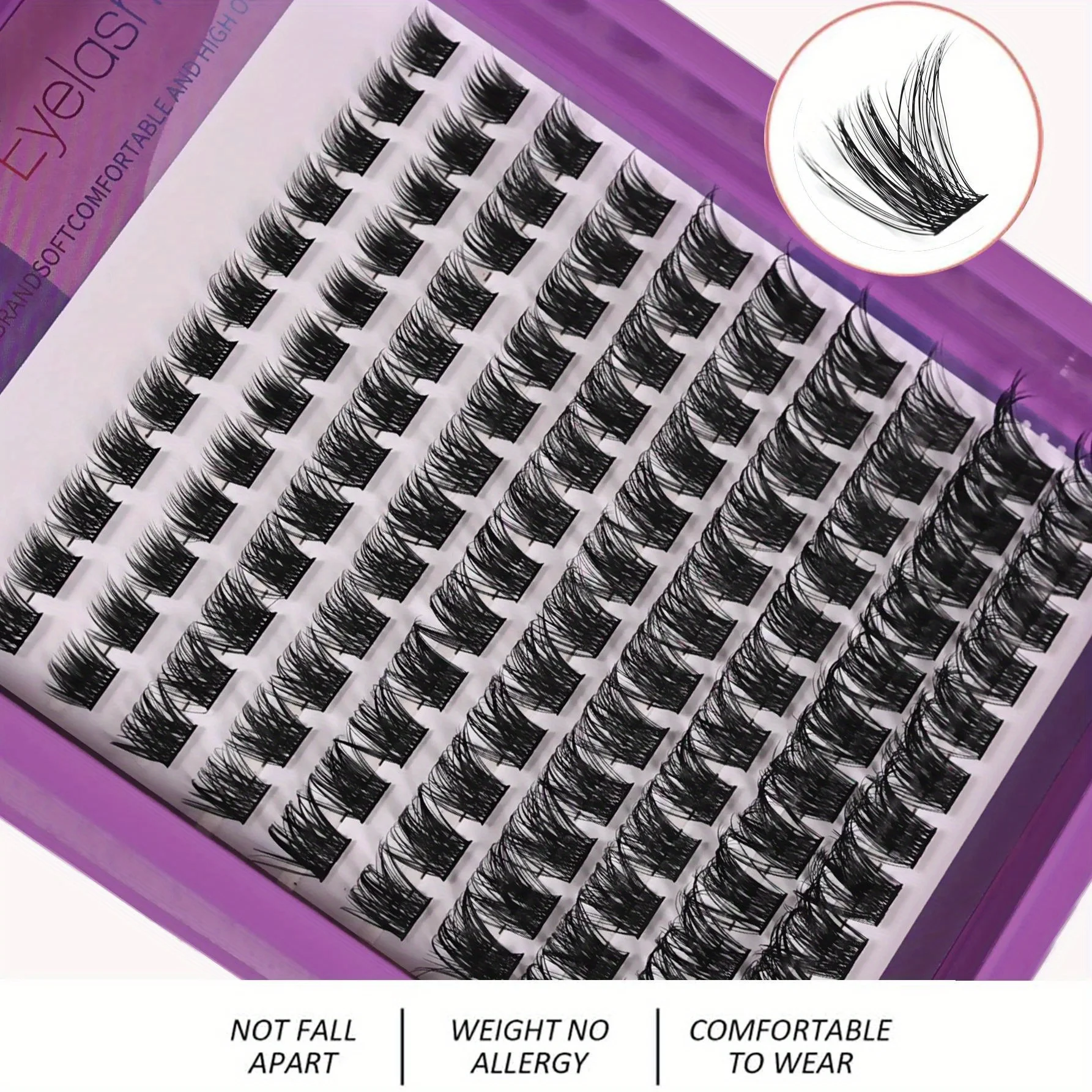 D Curl Fluffy Lash Clusters 12 - Eyelash Extension Wispy Look ulasan dan harga