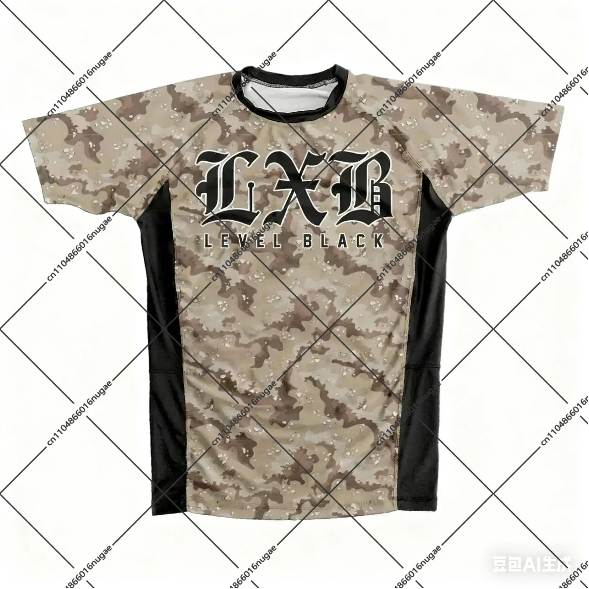 2526 تي شيرت أسود للحماية من الطفح الجلدي سريع الجفاف للصالة الرياضية تي شيرت Levelxblack Jersey تي شيرت RANKED V2 NIVEL NEGRO RAASH GUARD Moto Top #1