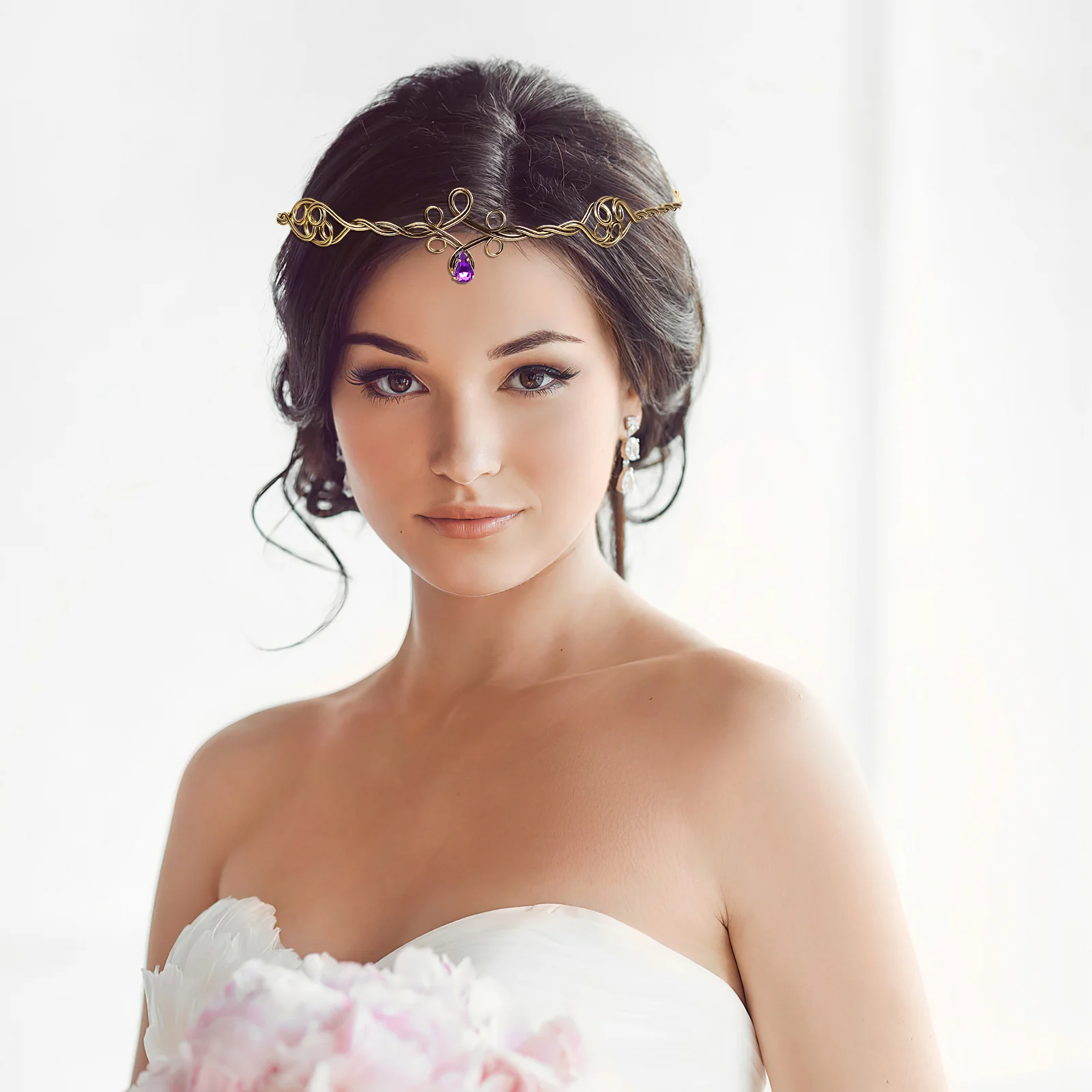 

Iron Head Hoop Hair Accessories Women Elegant Metal Headband Girl Hairstyle Party Proms Special Occasion Female Headwear