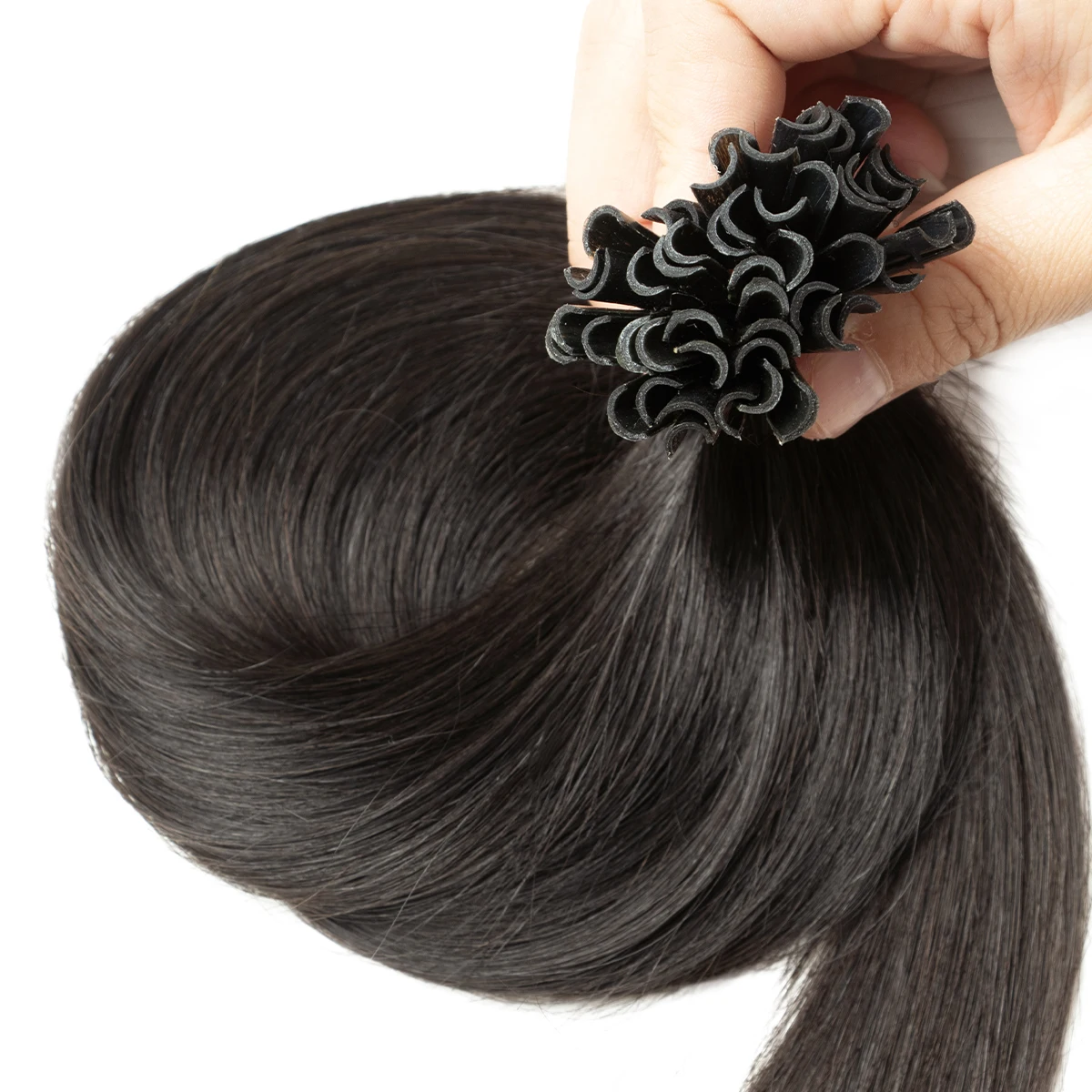 MESHAIR U Tip Fusion Estensioni dei capelli Estensioni naturali dei capelli umani reali Capsule per capelli alla cheratina lunghe 1,5 cm 30 g 50 pezzi / pacco