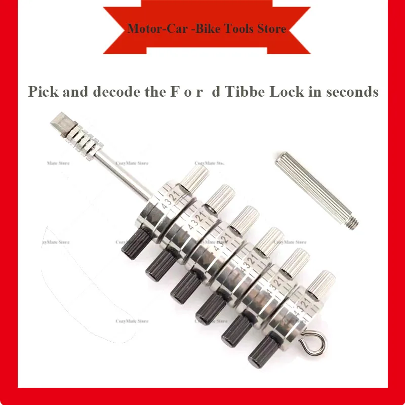 Lishi Decoder Tibbe Vehicle Keys for For.d For Jagua.r Cars Reader Automotive Mondeo/Courier/ Focus Rekey Locksmith Tools Set