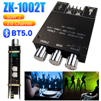 ZK-1002T Professional Subwoofer Module Bluetooth-Compatible HIFI 2.0 Channel Amplifier Stereo Speaker Board
