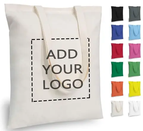 5/10/50pcs/lot Customized logo canvas shopping bag women's large capacity tote bags daily commuting bag print your design37x40cm