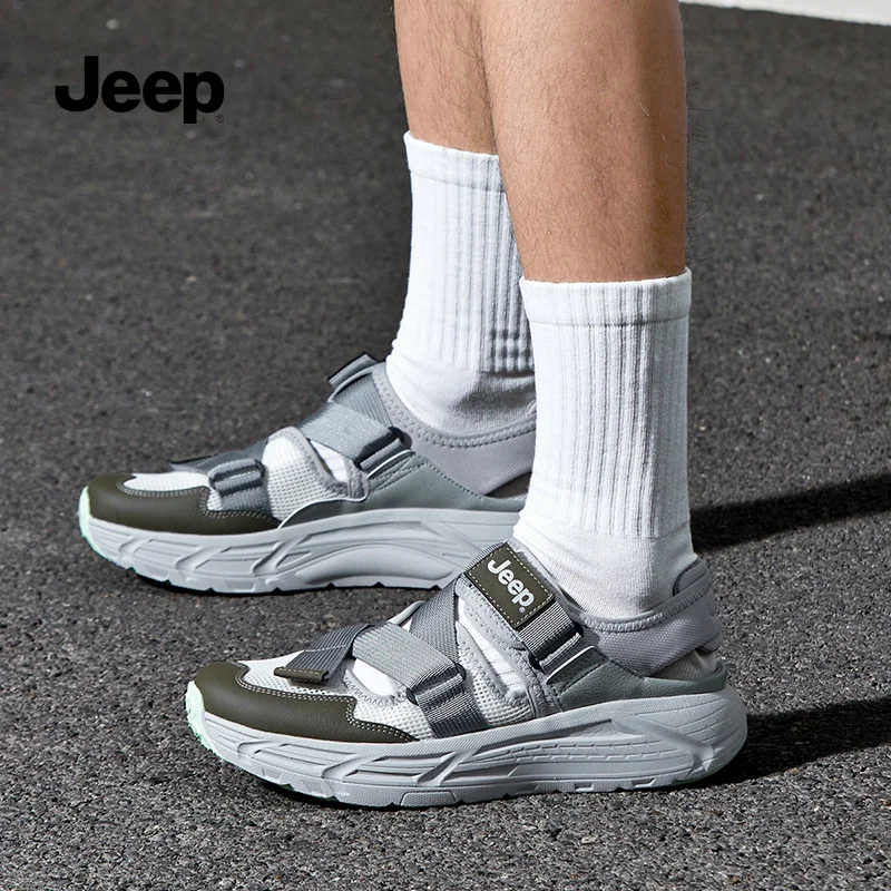 

Jeep Men's Beach and Outdoor Sandals Sneakers Sports Casual Shoes Cutout Design Trekking Hiking Sandals