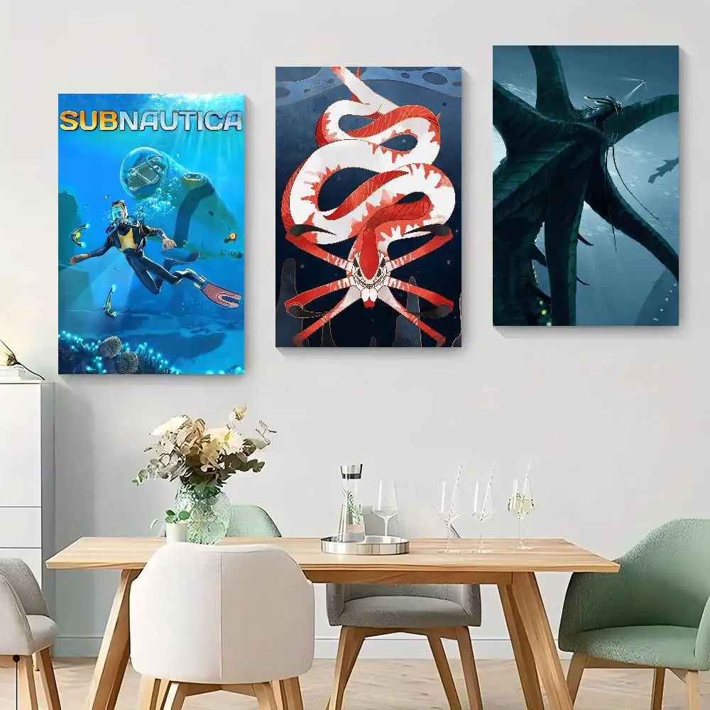 Game Subnautica Anime Posters Sticky Whitepaper Prints Posters Artwork Kawaii Room Decor