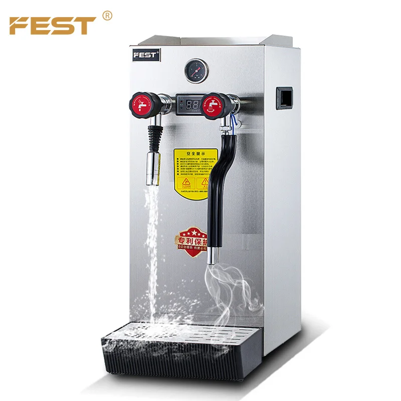 

FEST automatic steam boiler hot water and quick heating bubble tea equipment silver and black 10L steam boiler machine